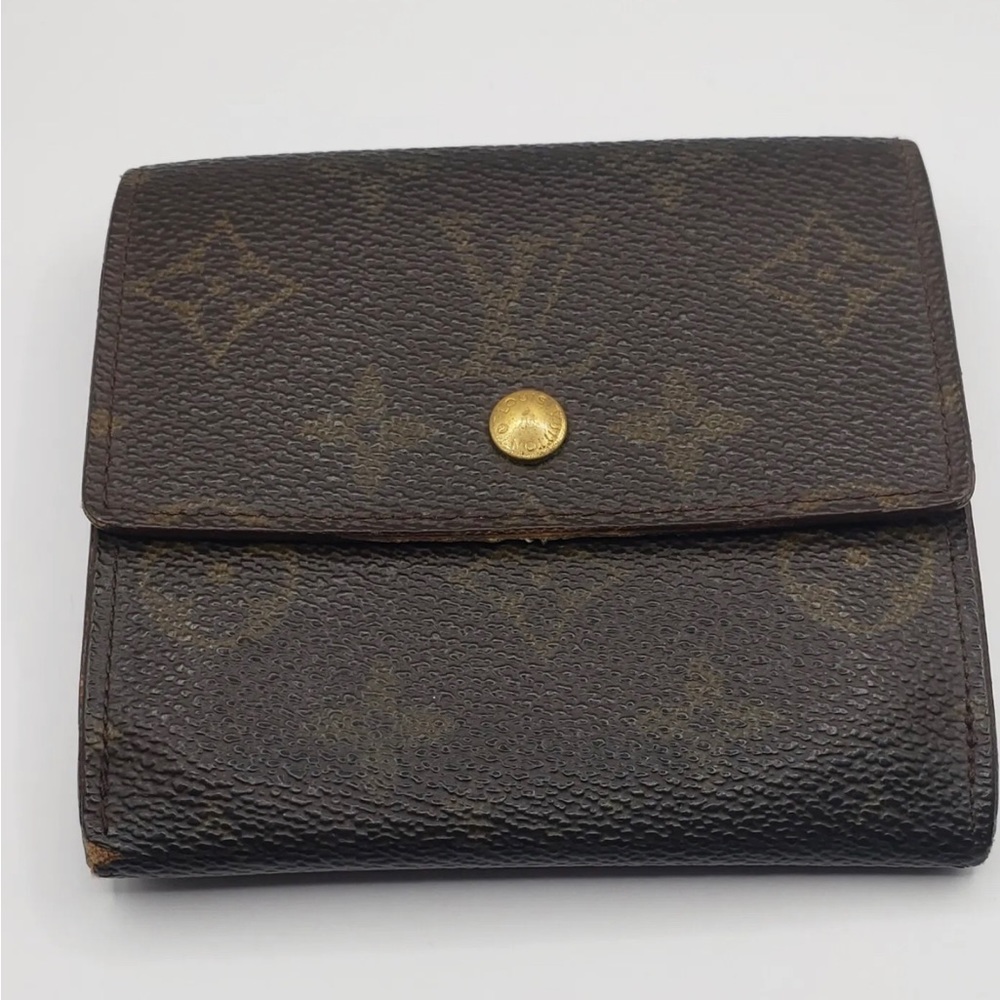Authentic Louis Vuitton Monogram Portefeiulle Elise Trifold Wallet AS IS